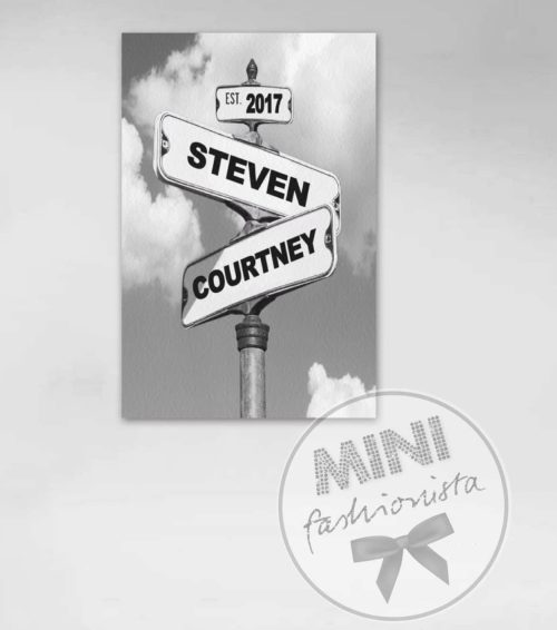 Custom canvas print street sign