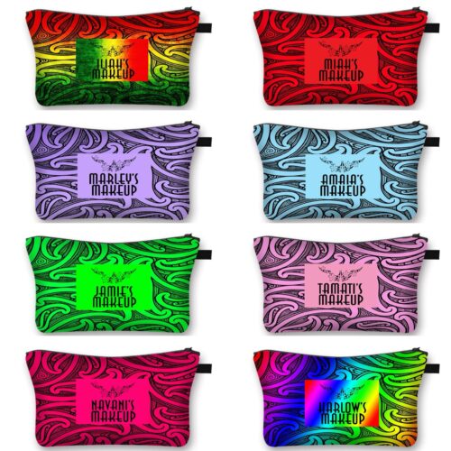 Custom maori design Printed makeup bags